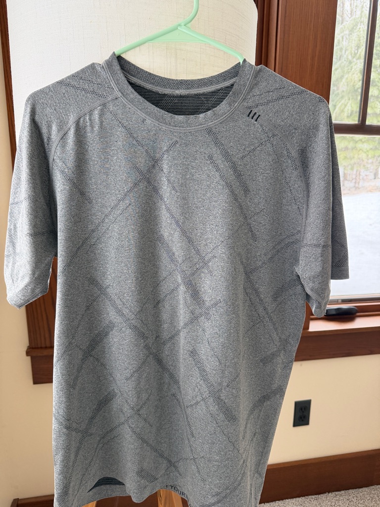 Lululemon Athletica Heather Gray Short-Sleeve Athletic Tee